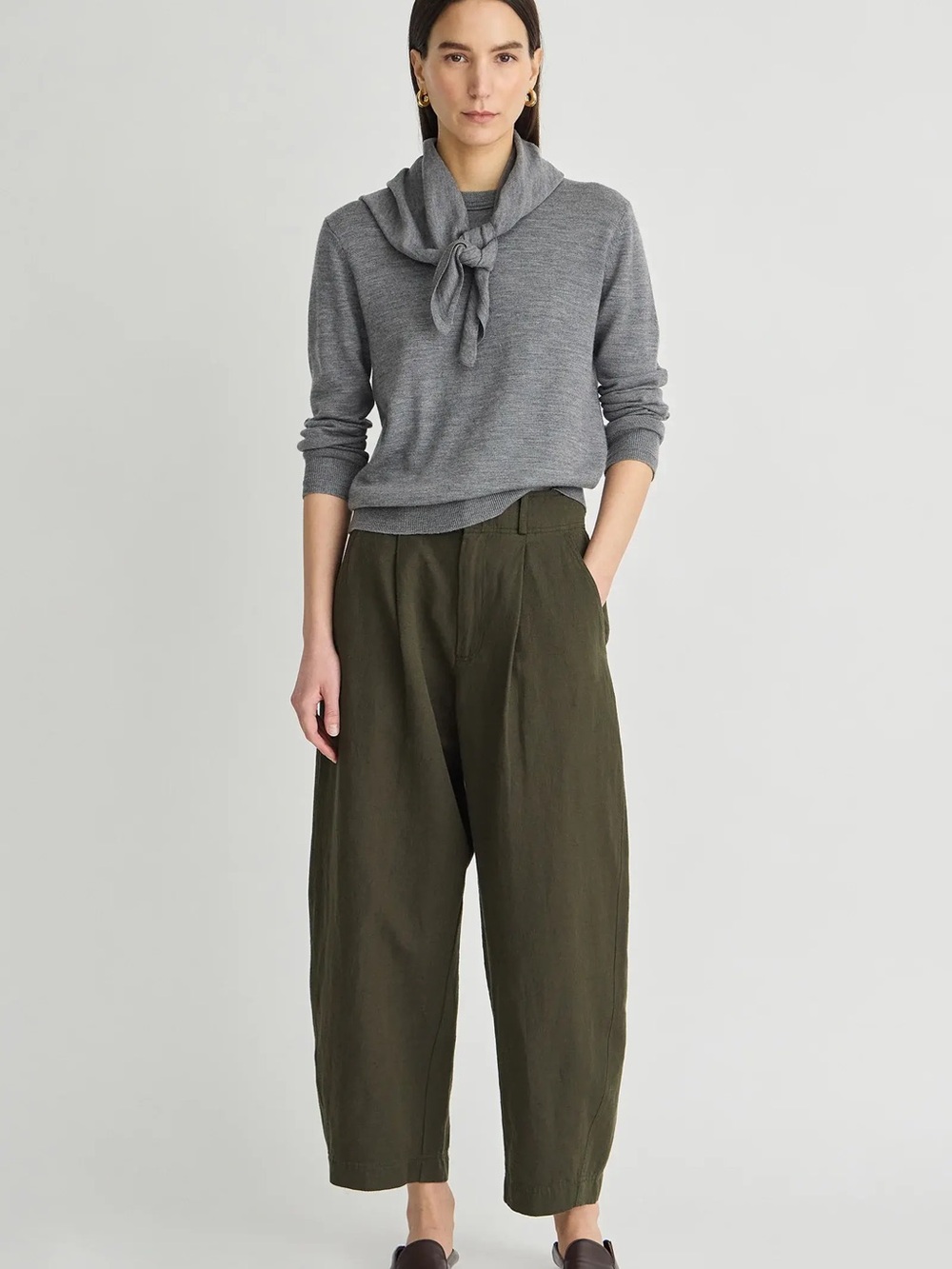 Apiece Apart Bari Cropped Pants, Navy NWT